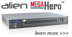 Learn more about the 4ch, 8ch and 16ch alien MEGAHero DVRs including specifications, dimensions and input diagram. 
